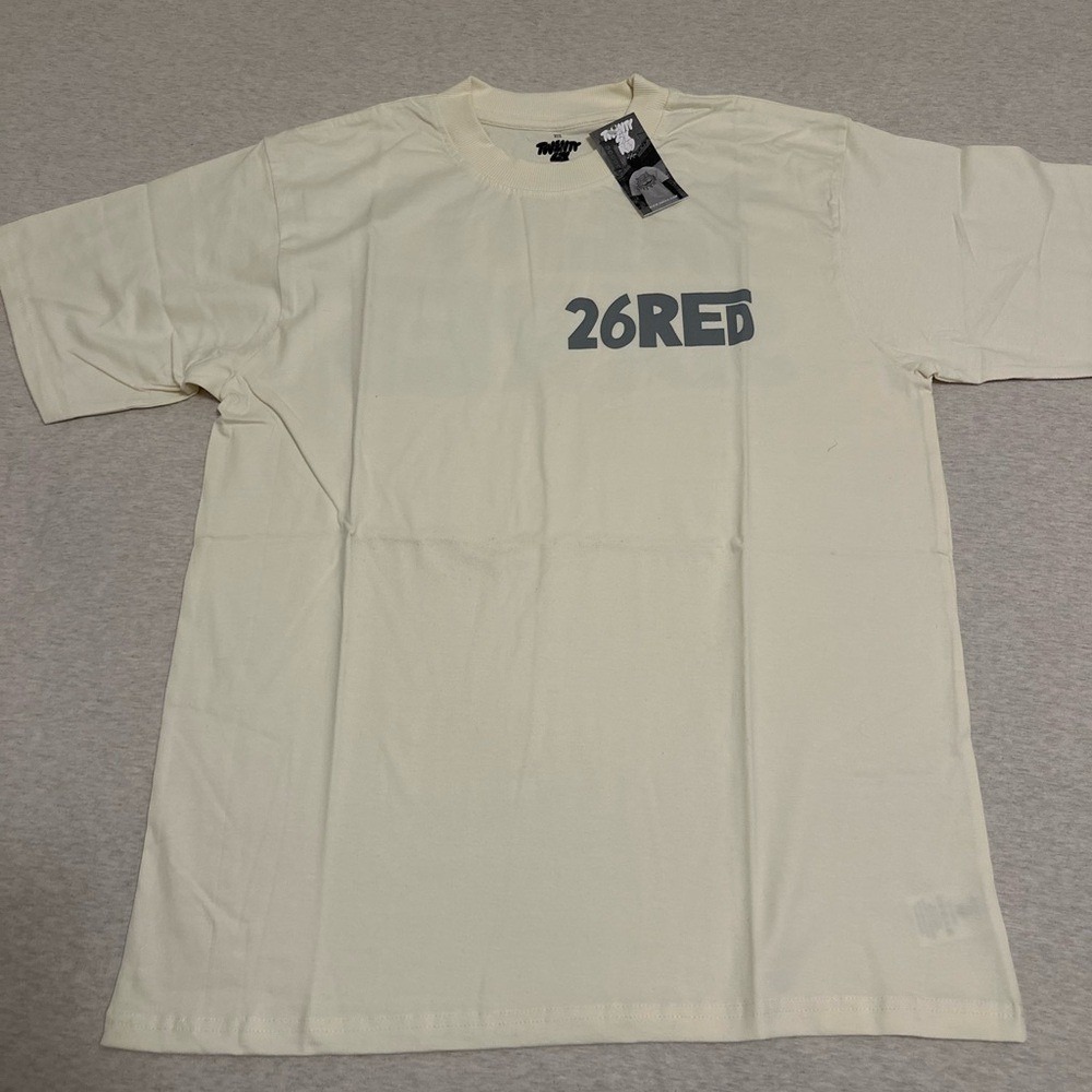 Twenty Six Red Cream and‎ Gray Men's T-Shirt